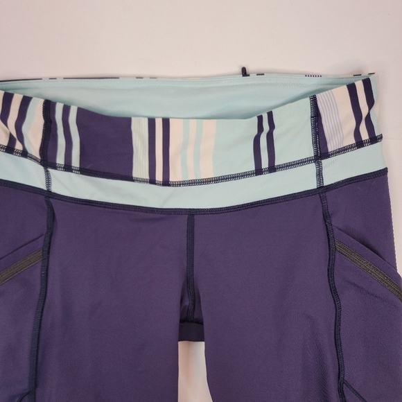 Lululemon Sz 8 Crop Leggings Side Pockets - Picture 2 of 6